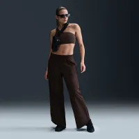 Nike Sportswear Collection жіноча Mid-Rise Twill спортивні штани колір коричневий