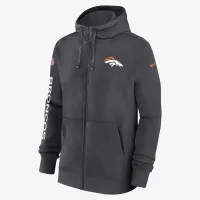 Denver Broncos Sideline Team Issue Club чоловічі Nike NFL Pullover Толстовка з капюшоном колір сірий