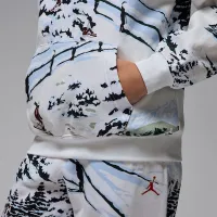 Nike Jordan Brooklyn Fleece Big дитячі Holiday Pullover Толстовка з капюшоном колір білий