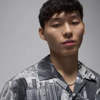 Nike Jordan Essentials мужские Printed Camp Top цвет белый