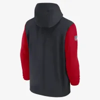 Houston Texans Sideline Pre-Game Player чоловічі Nike NFL 1/2-Zip Hooded Куртка блакитний
