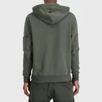 Кофта/футболка Alpha Industries Front Print Hoody 138331142 - зеленая