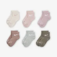 Nike Dri-FIT Performance Basics Little дитячі Quarter шкарпетки (6 пар) колір білий