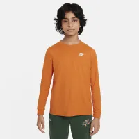 Nike Sportswear Big дитячі (для хлопчиків) Long-Sleeve футболка Orange