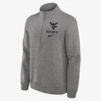 West Virginia Mountaineers Primetime Club мужские Nike College 1/2-Zip Crew цвет серый