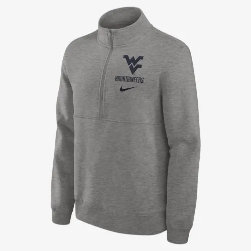 West Virginia Mountaineers Primetime Club чоловічі Nike College 1/2-Zip Crew колір сірий