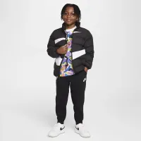 Nike Little дитячі Wrapped Swoosh Debossed Quilted Куртка колір чорний
