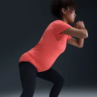 Nike (M) One жіноча Dri-FIT Slim-Fit Short-Sleeve Top (Maternity) Orange