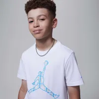 Nike Jordan Big детские Plaid Jumpman футболка цвет белый