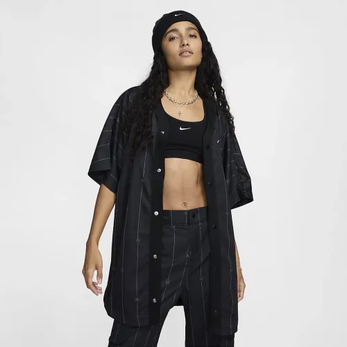 Nike Serena Williams Design Crew жіноча Short-Sleeve Baseball Top колір чорний