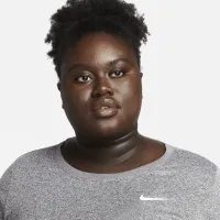 Nike Dri-FIT жіноча футболка (великі розміри) колір чорний