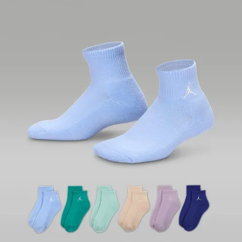 Nike Jordan Everyday Essentials Big дитячі Ankle шкарпетки (6 пар) колір сірий