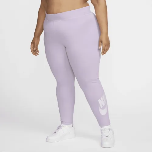 Nike Sportswear Classics жіноча З високою талією Graphic лосіни (великі розміри) колір фіолетовий