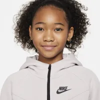 Nike Sportswear Tech Fleece Big детские (Girls') Full-Zip Толстовка с капюшоном цвет фиолетовый