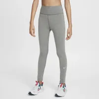 Nike One Big Kids’ (Girls') Dri-FIT С высокой Талией лосины цвет серый