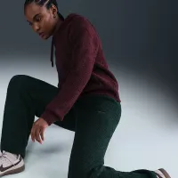 Nike Sportswear Phoenix Cozy Букле женская Slim Knit Pants цвет зеленый