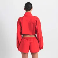 NikeSKIMS Woven Nylon жіноча Crop Куртка колір червоний