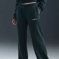 Nike Sportswear Phoenix Fleece женская Straight-Leg Sweatpants цвет зеленый