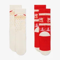 Nike Little детские Dri-FIT Fairisle Crew носки (2 пары) цвет красный