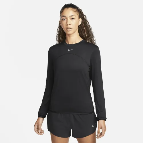 Nike Dri-FIT Swift Element UV жіноча Crew-Neck Running Top колір чорний