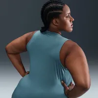 Nike One Classic жіноча Dri-FIT Tank Top (великі розміри) блакитний