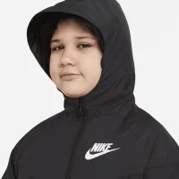 Nike Sportswear Windrunner Big дитячі (для хлопчиків) Loose Hip-Length Hooded Куртка (Extended Size) колір чорний