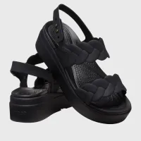Шльопанці Crocs Brooklyn Woven Low Wedge 209977-060 - Чорні