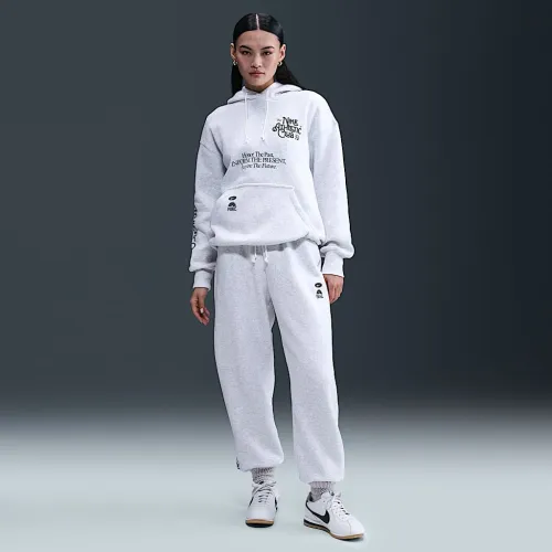 Nike Sportswear Phoenix Fleece женская С высокой Талией оверсайз Pants цвет коричневый