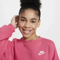 Nike Sportswear Club Fleece Girls' Boxy Crew-Neck світшот Pink