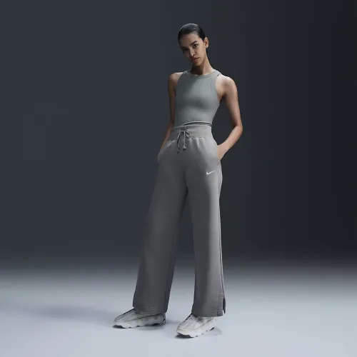 Nike Sportswear Phoenix Fleece женская С высокой Талией Wide-Leg Sweatpants цвет зеленый