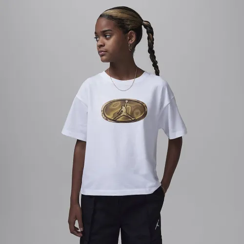 Nike Jordan 1st Baby синий Big детские футболка цвет белый