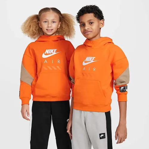 Nike Air Big детские Fleece Pullover Толстовка с капюшоном Orange