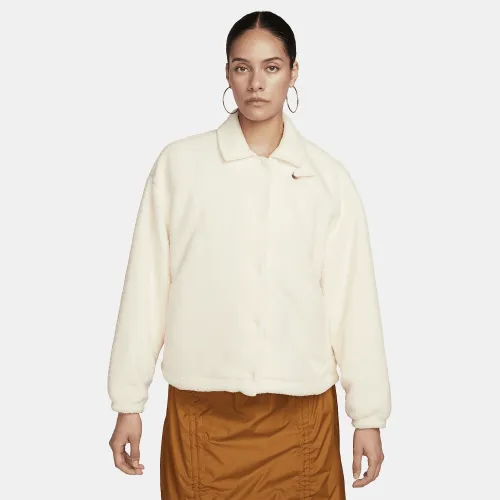 Nike Sportswear женская Collaцвет красный High-Pile Fleece Куртка цвет белый