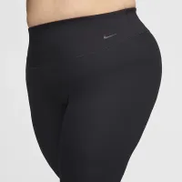 Nike Zenvy Rib жіноча Gentle-Support З високою талією 7/8 лосіни (великі розміри) колір чорний