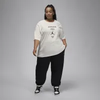 Nike Jordan женская Girlfriend футболка (большие размеры) цвет белый
