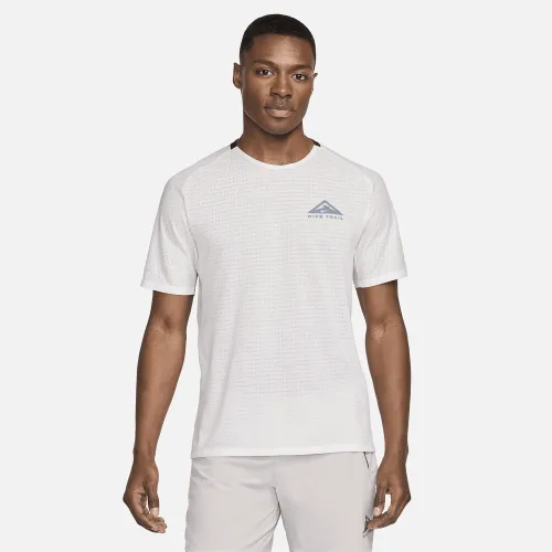 Nike Trail Solar Chase чоловічі Dri-FIT Short-Sleeve Running Top колір білий