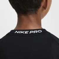 Nike Pro Warm Big дитячі (для хлопчиків) Dri-FIT Long-Sleeve тренувальні Top колір чорний