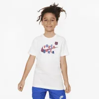 FC Barcelona Mascot Big детские Nike Soccer футболка цвет белый