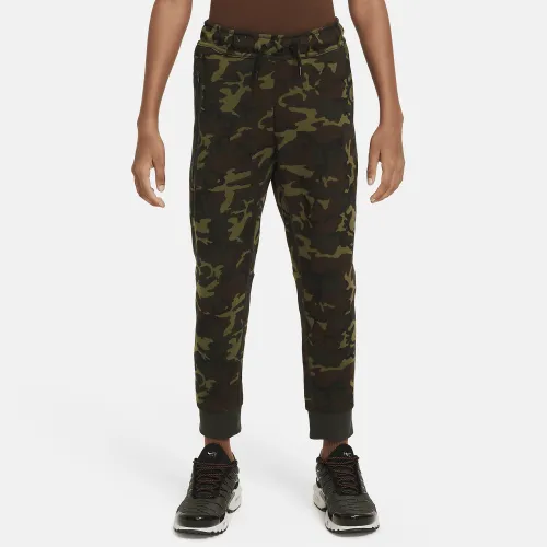 Nike Sportswear Tech Fleece Big детские (для мальчиков) Camo Joggers цвет черный