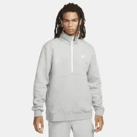 Nike Sportswear Club мужские Brushed-Back 1/2-Zip Pullover цвет серый
