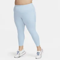 Nike Universa женская Medium-Support С высокой Талией 7/8 лосины с карманами(большие размеры) синий