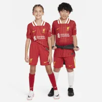 Liverpool FC 2024/25 Stadium Home Big детские Nike Dri-FIT Soccer Replica шорты цвет красный
