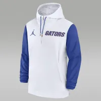 Florida Gators Sideline Pre-Game Player мужские Nike College 1/2-Zip Hooded Куртка цвет белый