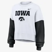 Iowa Hawkeyes Primetime жіноча Nike College Pullover Crew колір білий