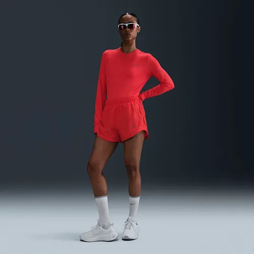 Nike Tempo женская Dri-FIT Mid-Rise Brief-Lined Running шорты цвет красный