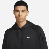 Nike Therma мужские Therma-FIT Hooded Fitness Pullover цвет черный
