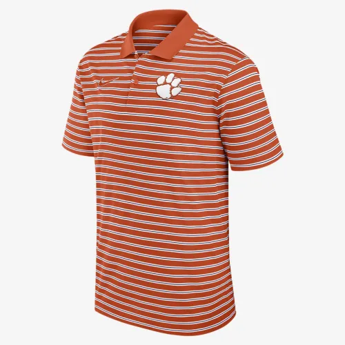 Clemson Tigers Primetime Victory Striped мужские Nike Dri-FIT College Polo Orange