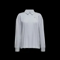 Nike Sportswear Essential женская оверсайз Long-Sleeve Polo цвет коричневый