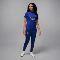 Nike Paris Saint-Germain Academy Pro Fourth жіноча Jordan Dri-FIT Soccer Short-Sleeve Pre-Match Top блакитний