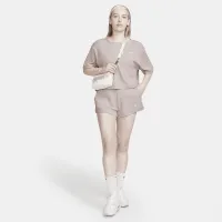 Nike Sportswear жіноча Ribbed Jersey Short-Sleeve Top колір коричневий